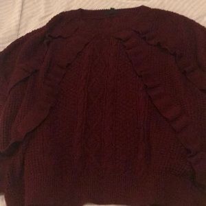 Top shop ruffle knit sweater.